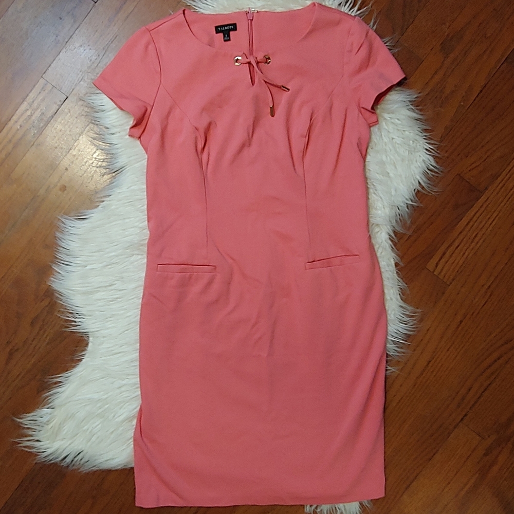 Talbots Pink Short Sleeve Dress